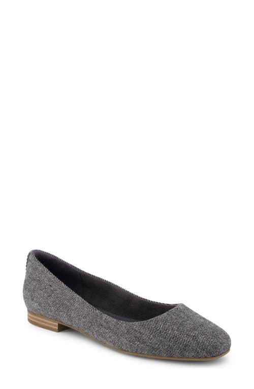 Toms Briella Ballet Flat In Dark Grey