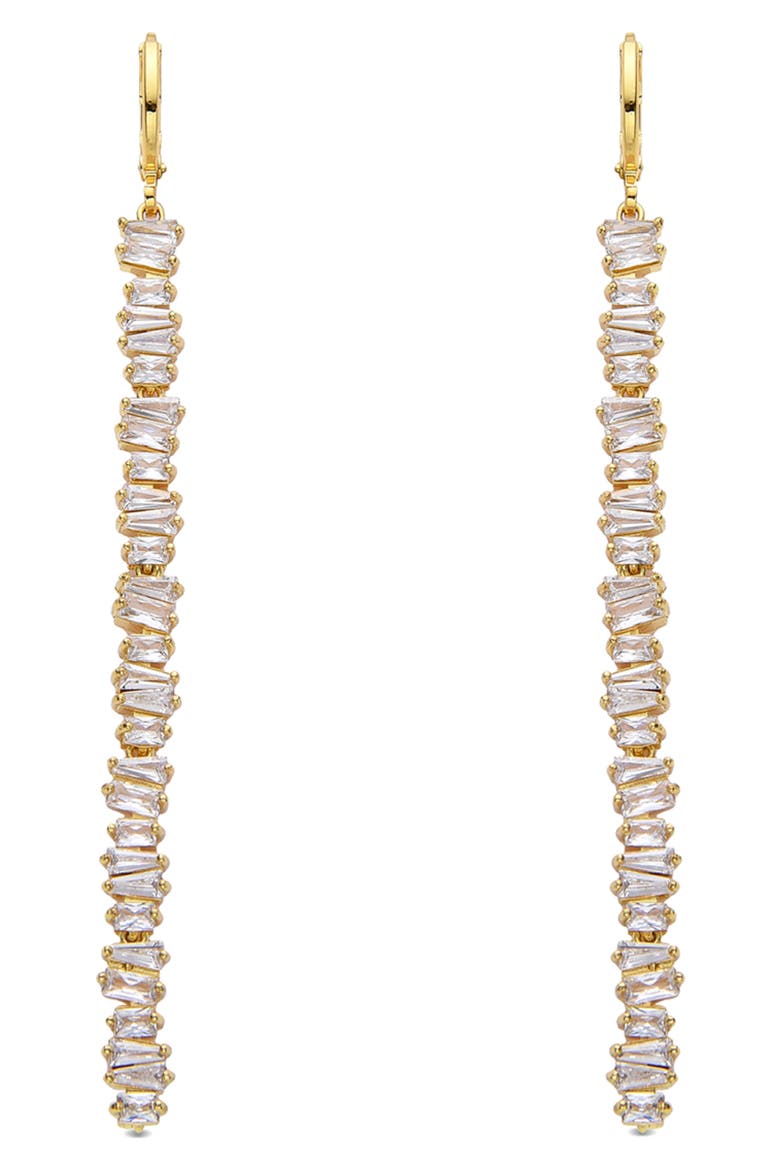 Clara CZ Linear Drop Earrings, Main, color, GOLD