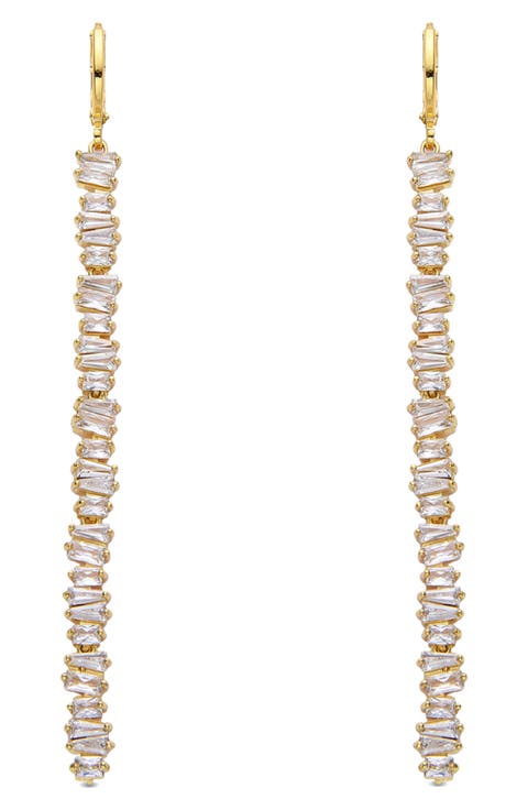 Clara CZ Linear Drop Earrings