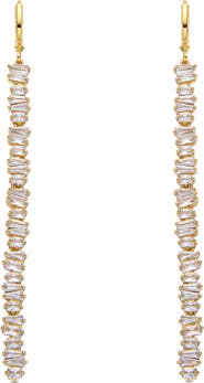 EYE CANDY LOS ANGELES Clara CZ Linear Drop Earrings
