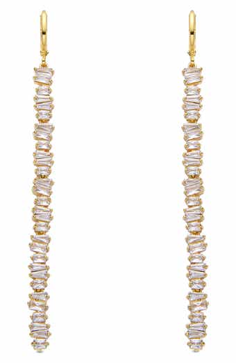 EYE CANDY LOS ANGELES Clara CZ Linear Drop Earrings