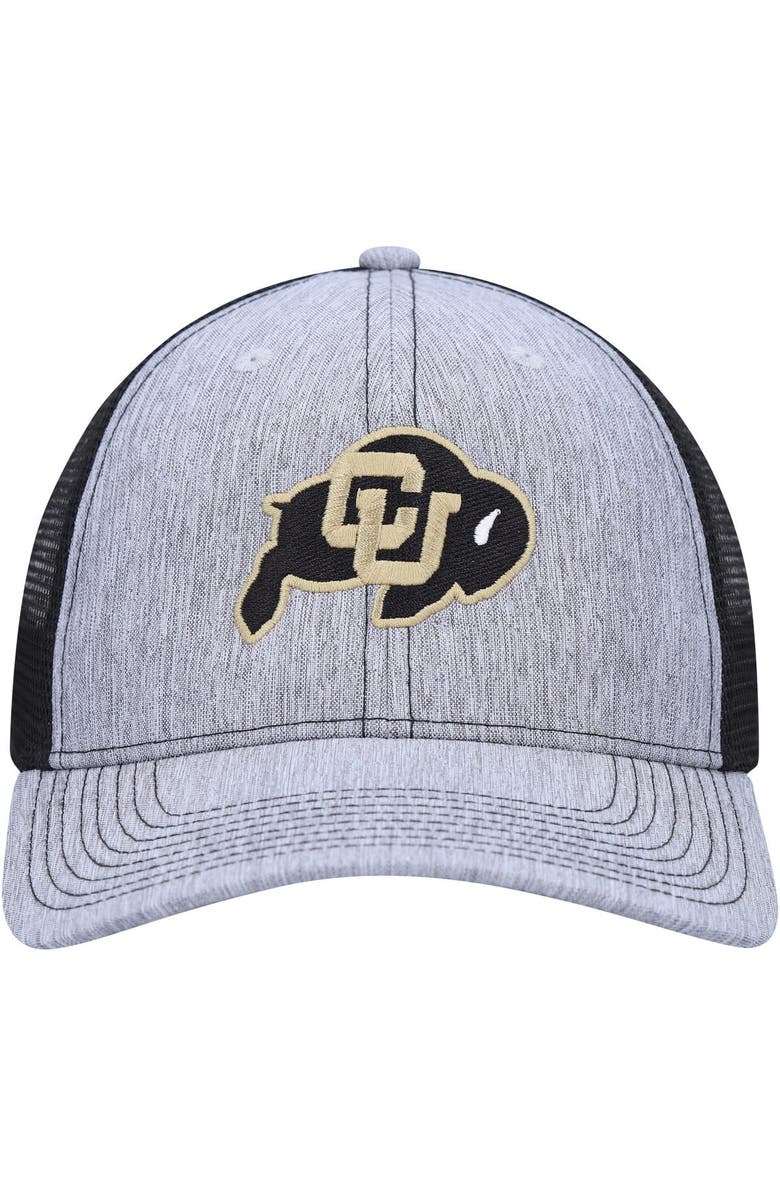 AHEAD Men's Ahead Charcoal/Black Colorado Buffaloes Brant Trucker Adjustable Hat, Alternate, color, 