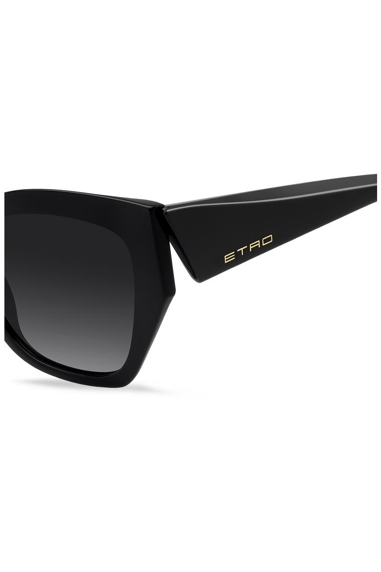 0143/S 55mm Gradient Cat Eye Sunglasses, Alternate, color, BLACK/ DARK GREY SF