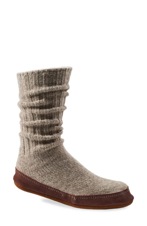 Acorn Slipper Socks in Grey 