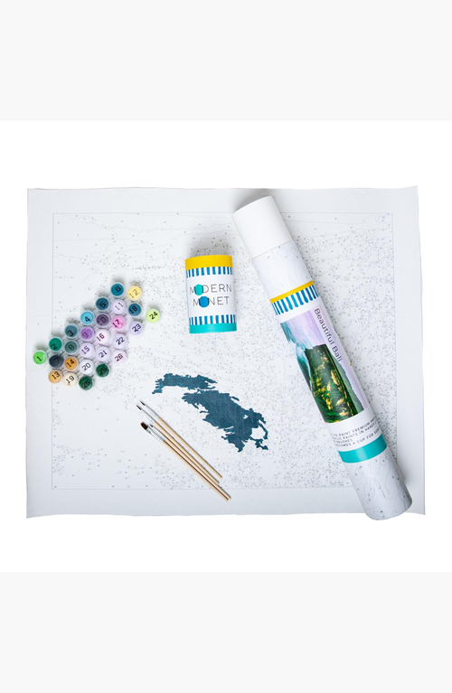 Pink Picasso Kits Beautiful Bali Paint by Numbers Kit in Green Cliff Landscape  product