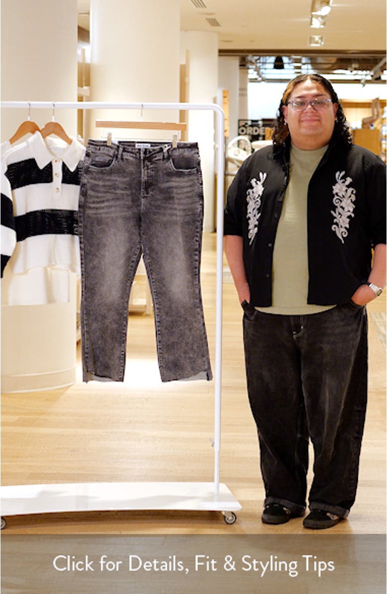 High Waist Ankle Slim Straight Leg Jeans, sales video thumbnail