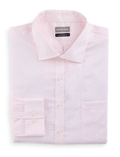 Big & Tall Mini Geometric Print Performance Dress Shirt