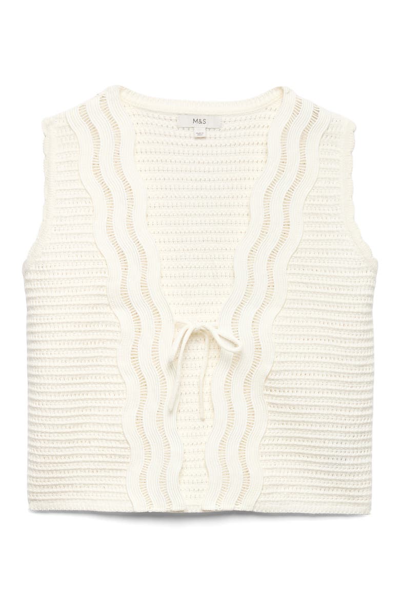 Open Stitch Sweater Vest, Alternate, color, LIGHT CREAM