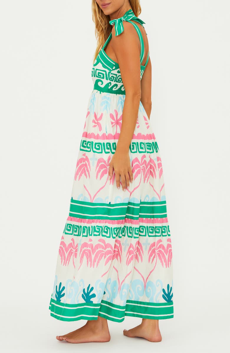 Beach Riot Cami Print Cover-Up Maxi Sundress, Alternate, color, Tropical Palm