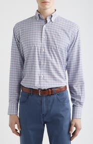 Peter Millar Wayne Performance Plaid Button Down Sport Shirt