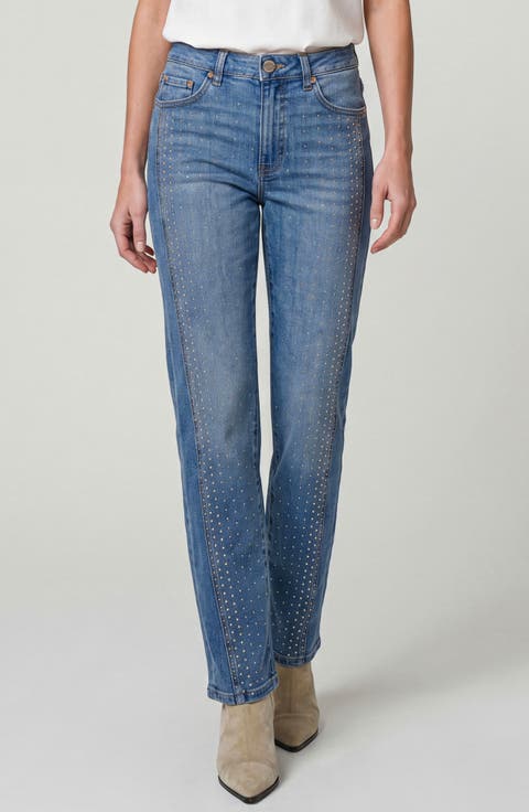 Kennedy Stud Ankle Straight Leg Jeans