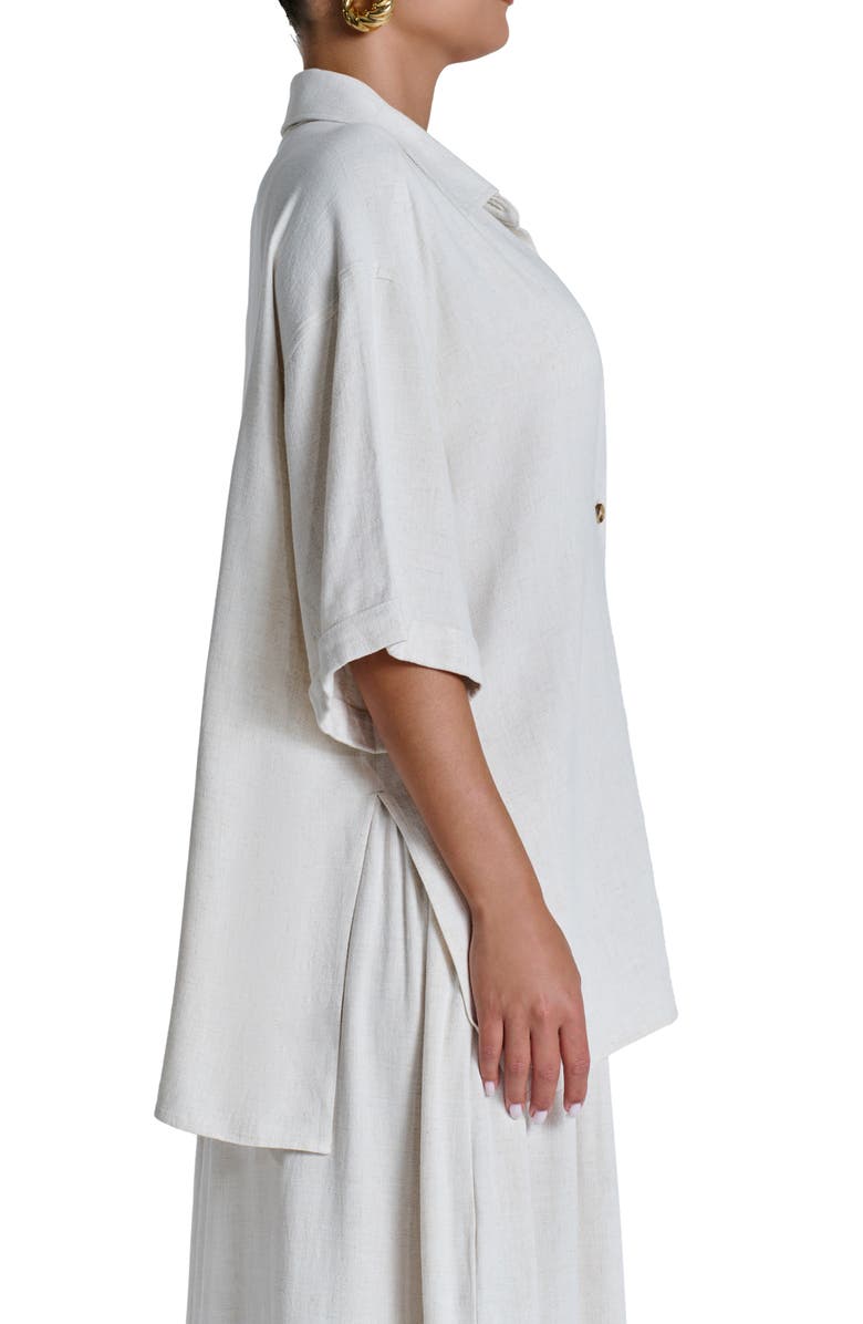 Naked Wardrobe Cotton & Linen Shirt, Alternate, color, 