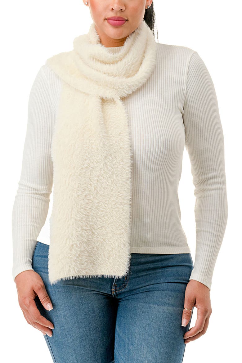 Eyelash Scarf, Main, color, IVORY