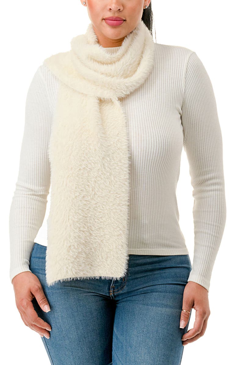 MARCUS ADLER Eyelash Scarf, Main, color, Ivory