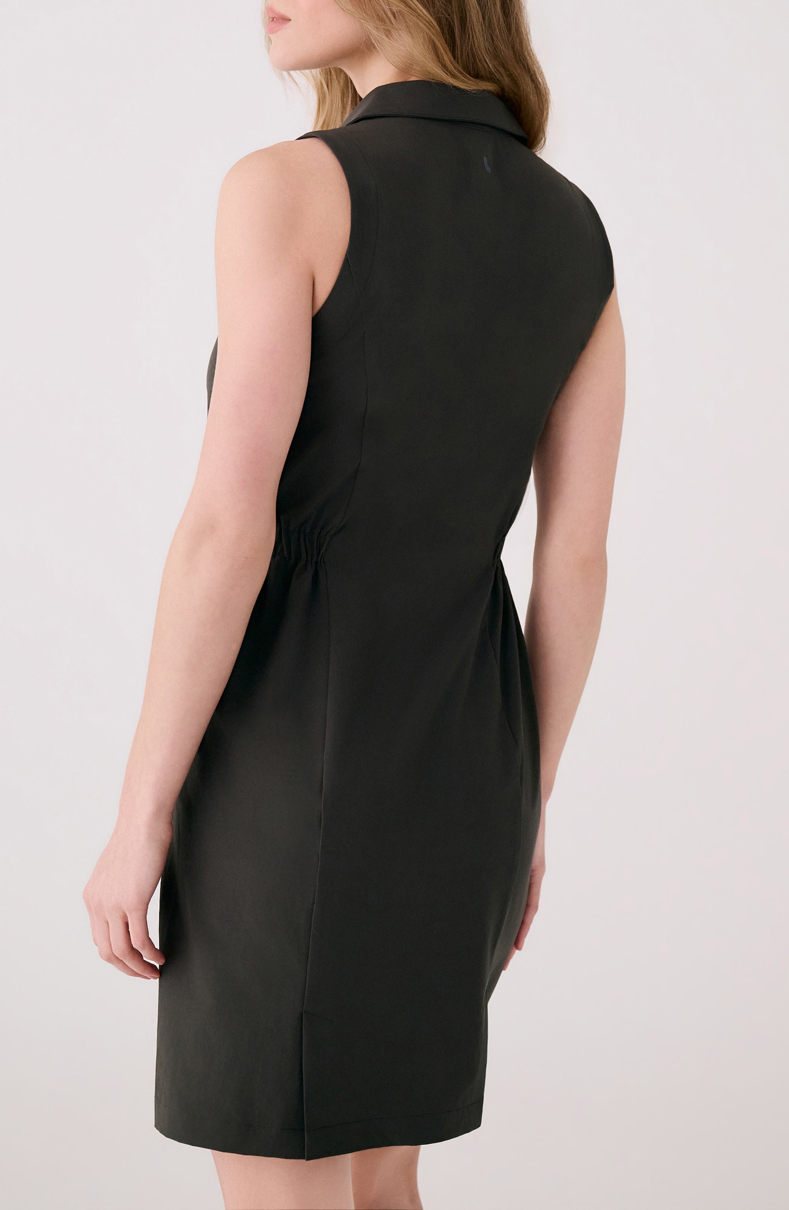 Olive Sleeveless Shirtdress - image 4
