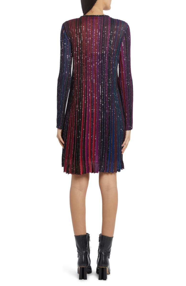 Missoni Sequin Long Sleeve Wool Blend Dress, Alternate, color, 