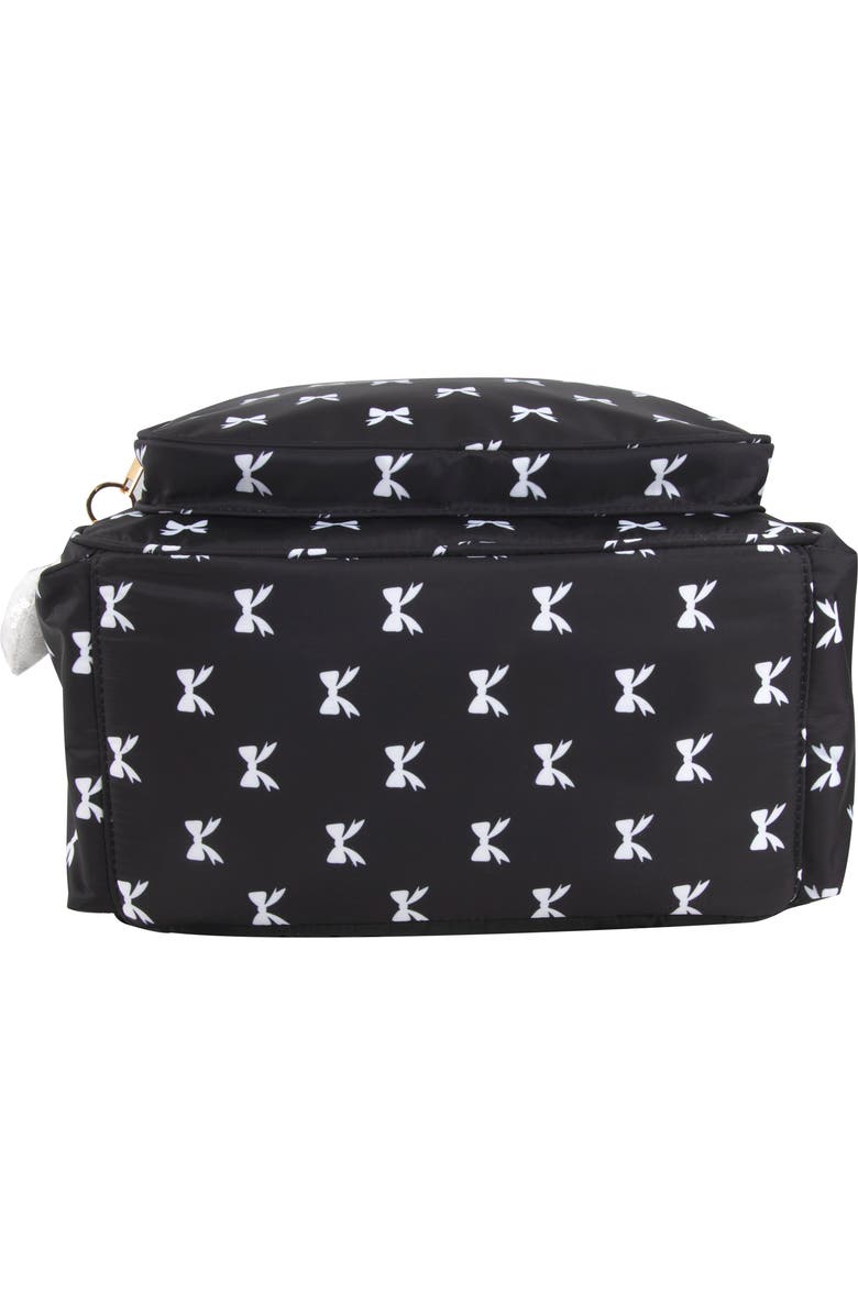 Jessica Simpson Bow Print Nylon Backpack, Alternate, color, Black