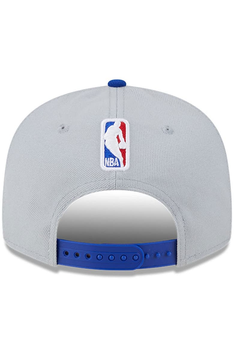 New Era Men's New Era Gray/Royal Philadelphia 76ers Tip-Off Two-Tone 9FIFTY Snapback Hat, Alternate, color, Gray