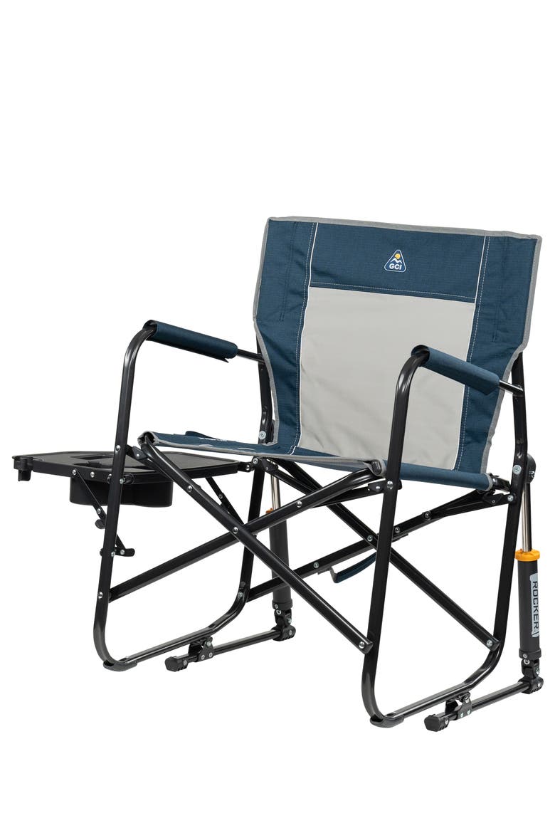 Freestyle Rocker with Side Table, Alternate, color, Heathered Indigo
