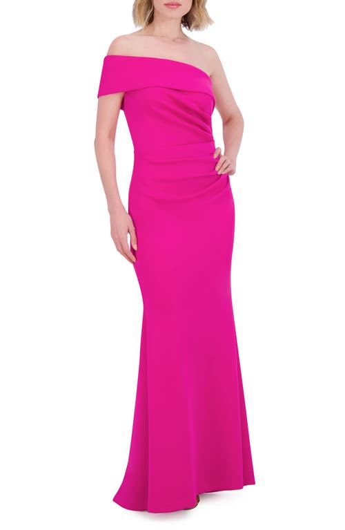 ELIZA J ELIZA J OFF THE SHOULDER FIT & FLARE GOWN