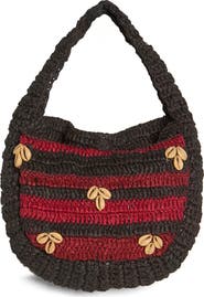 Free People Belize Shell Raffia Shoulder Bag