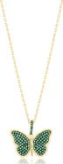 SHYMI Pavé Butterfly Pendant Necklace