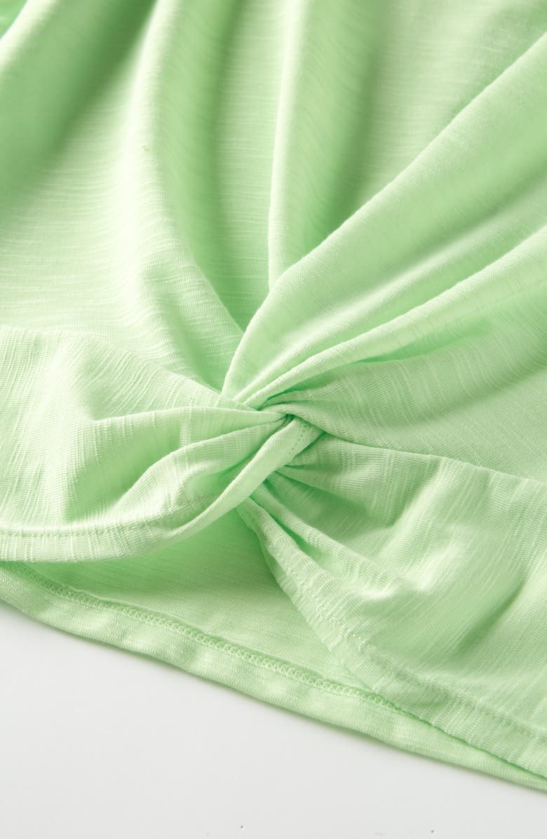 Zella Girl Kids' Twist Front T-Shirt, Alternate, color, Green Verde