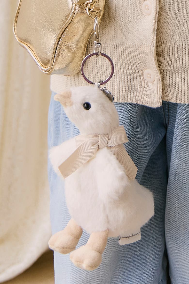 Rosie the Duck 6" Keychain with Bow, Alternate, color, Off white