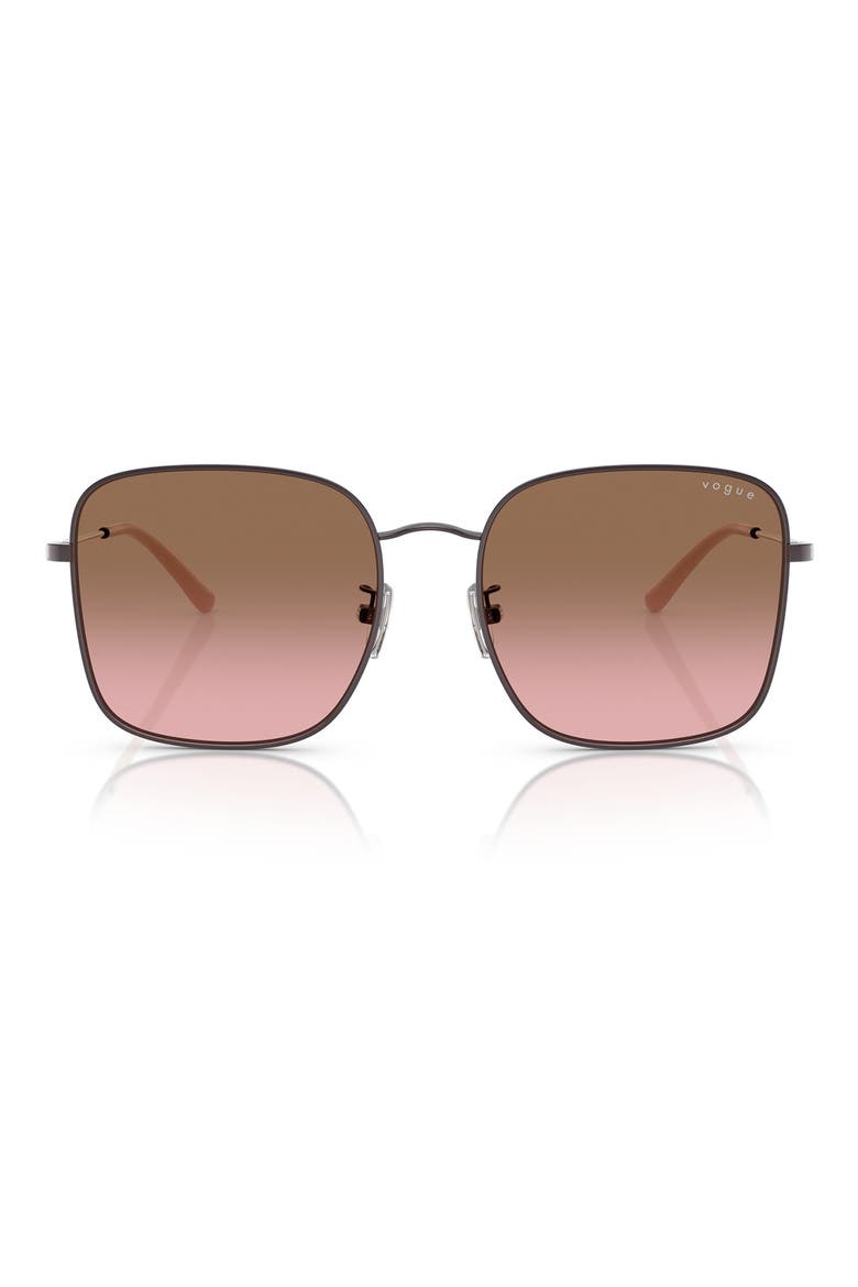 57mm Gradient Square Sunglasses, Main, color, PINK