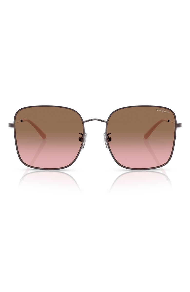 VOGUE 57mm Gradient Square Sunglasses, Main, color, Pink