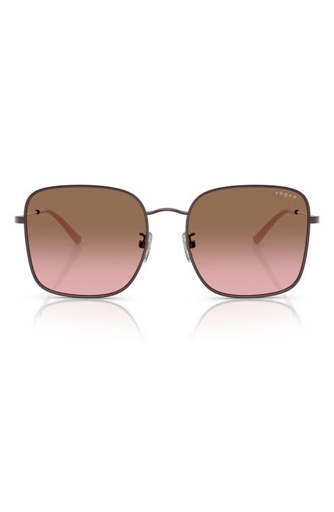 57mm Gradient Square Sunglasses