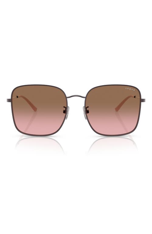 Vogue 57mm Gradient Square Sunglasses In Pink