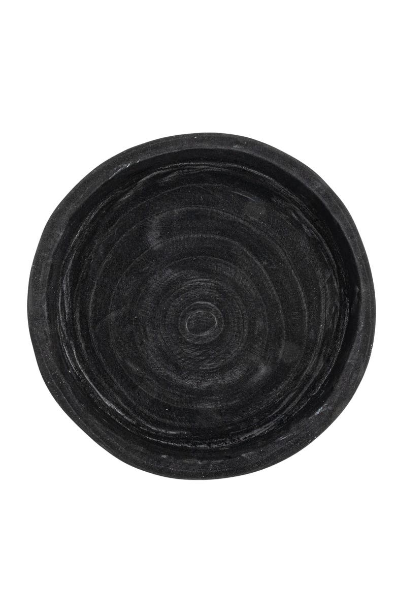 Storied Home Paulownia Wood Pedestal Tray, Alternate, color, Black