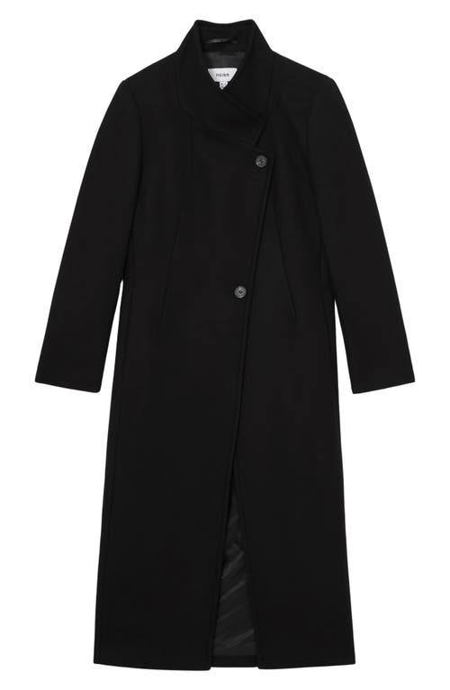 Reiss Nrd Mischa Wool-blend Blend Long Length Coat In Black