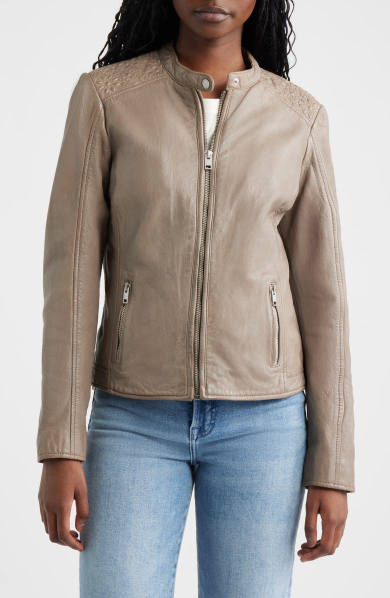MAURITIUS Lily Leather Jacket, Alternate, color, 
