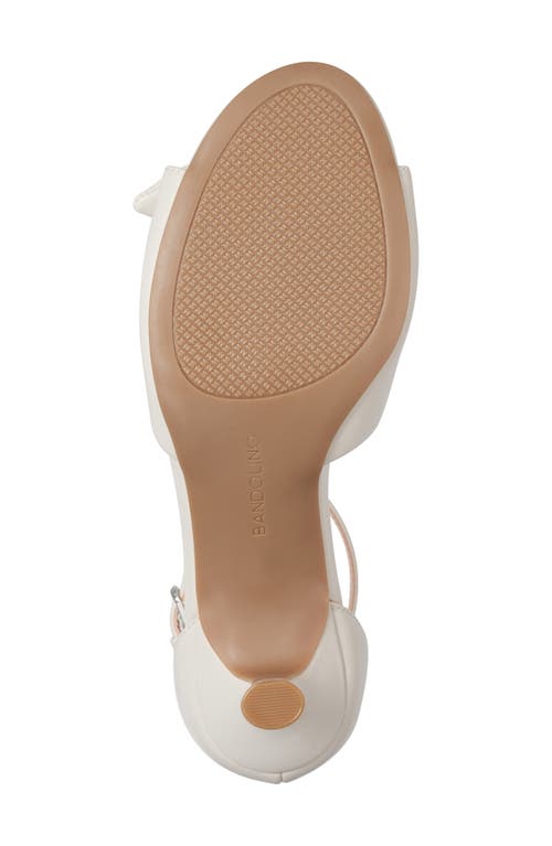 Bandolino Andora Ankle Strap Kitten Heel Sandal In Ivory 150