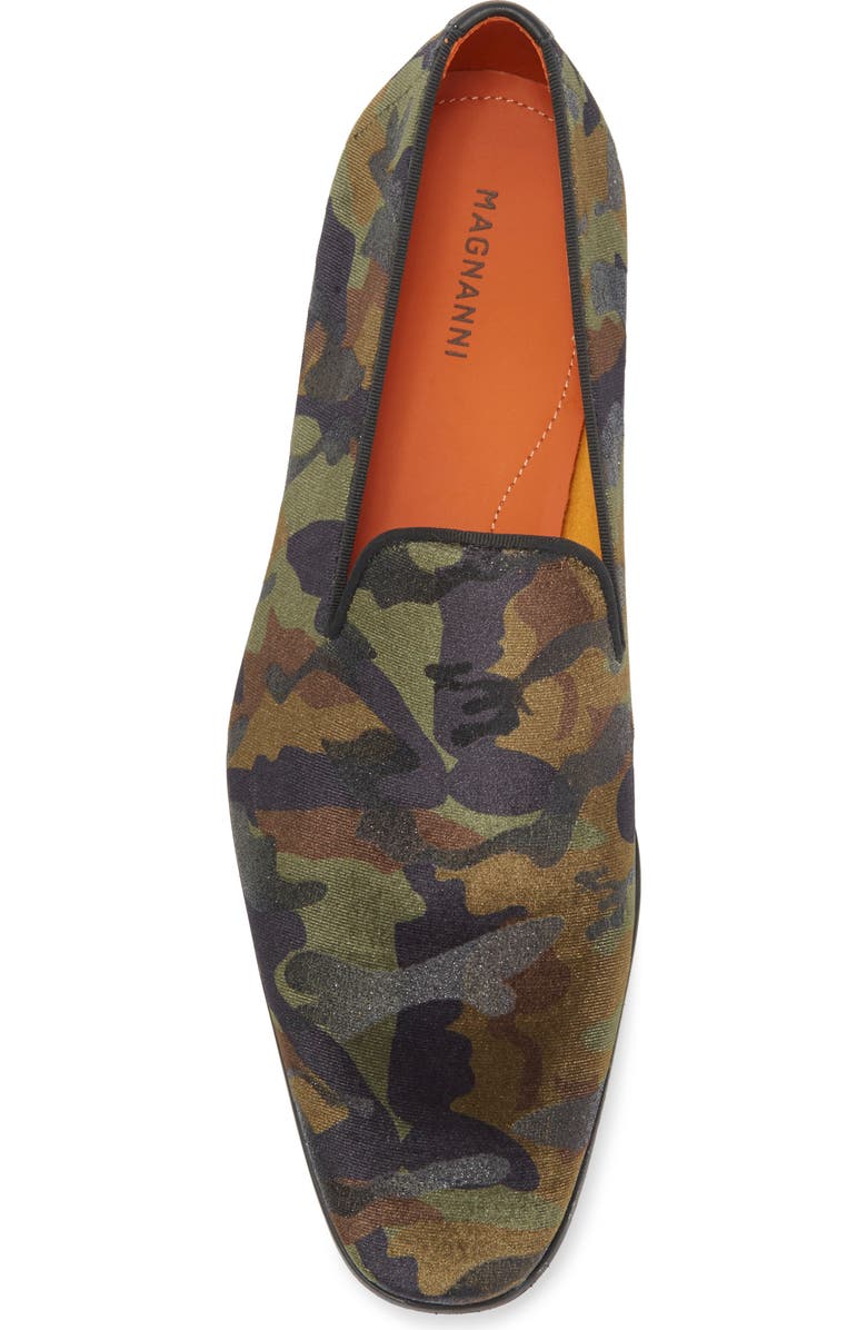 Magnanni Voto Camo Velvet Loafer, Alternate, color,
