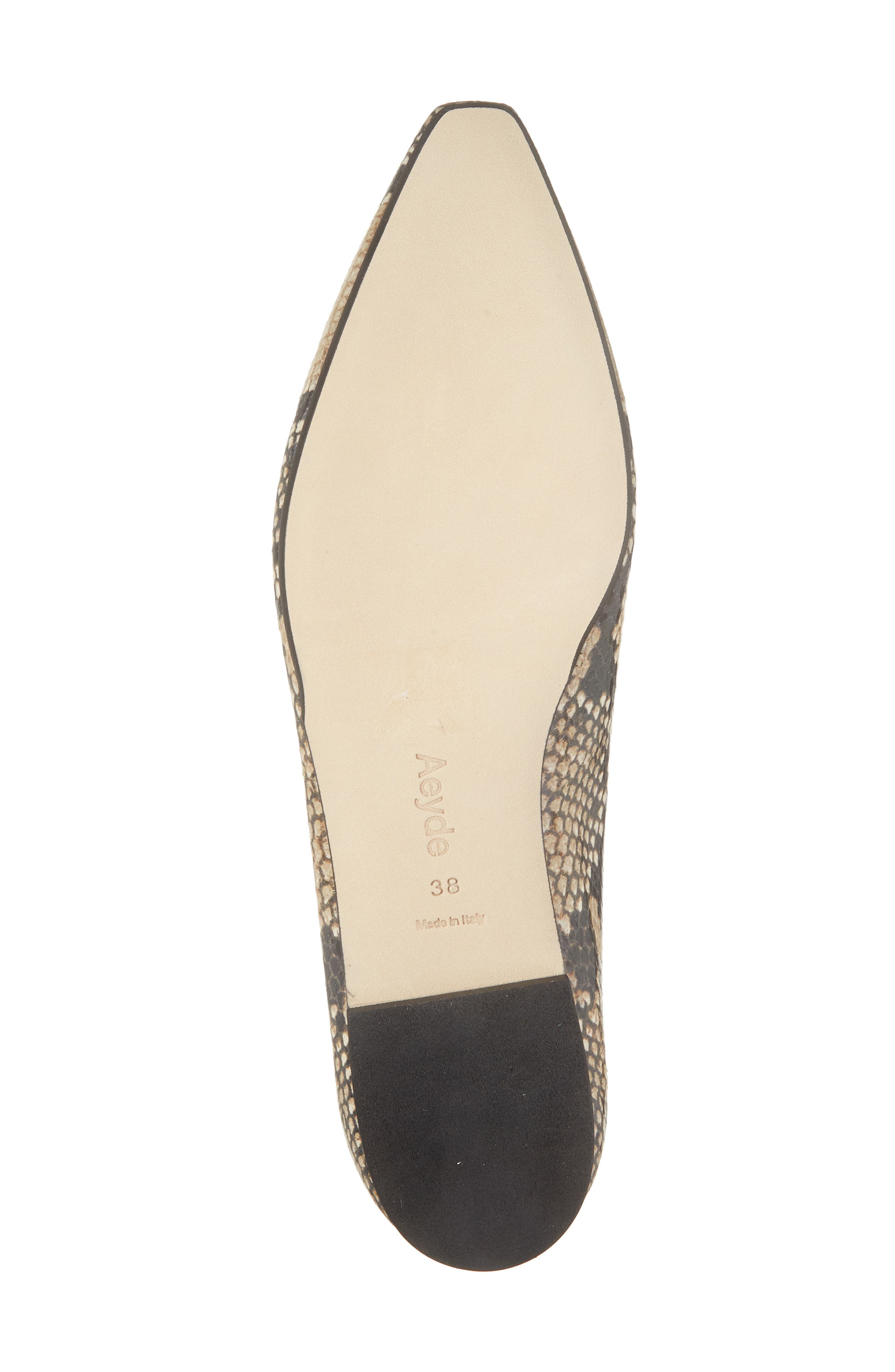 aeyde Betty Pointed Toe Flat, Alternate, color, Hazelnut