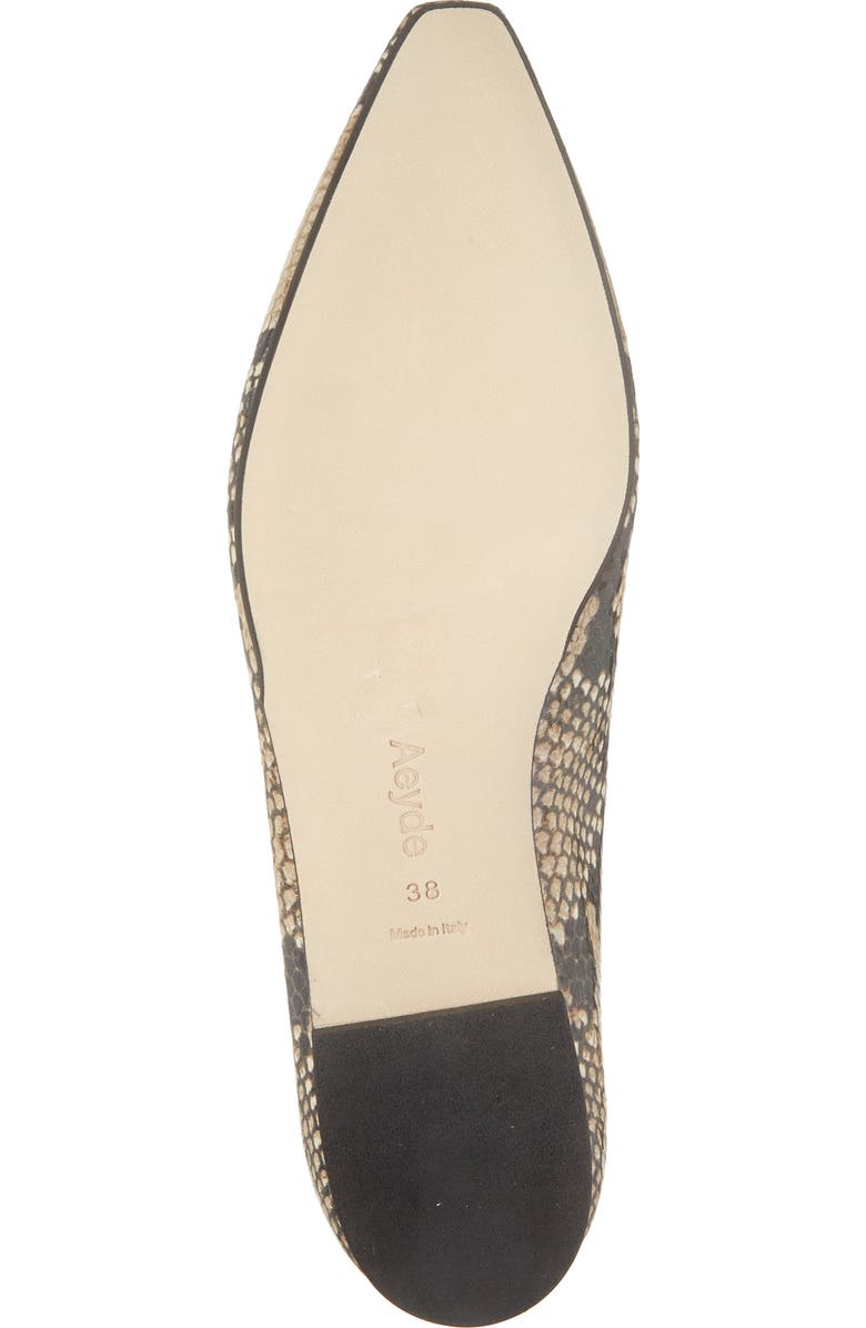 aeyde Betty Pointed Toe Flat, Alternate, color, Hazelnut