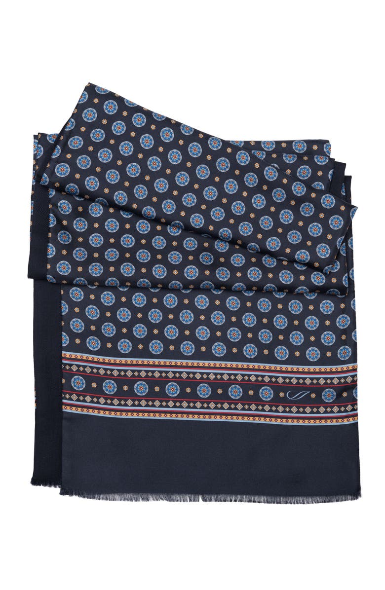 Elizabetta Palatino - Wool Backed Silk Scarf for Men, Main, color, 