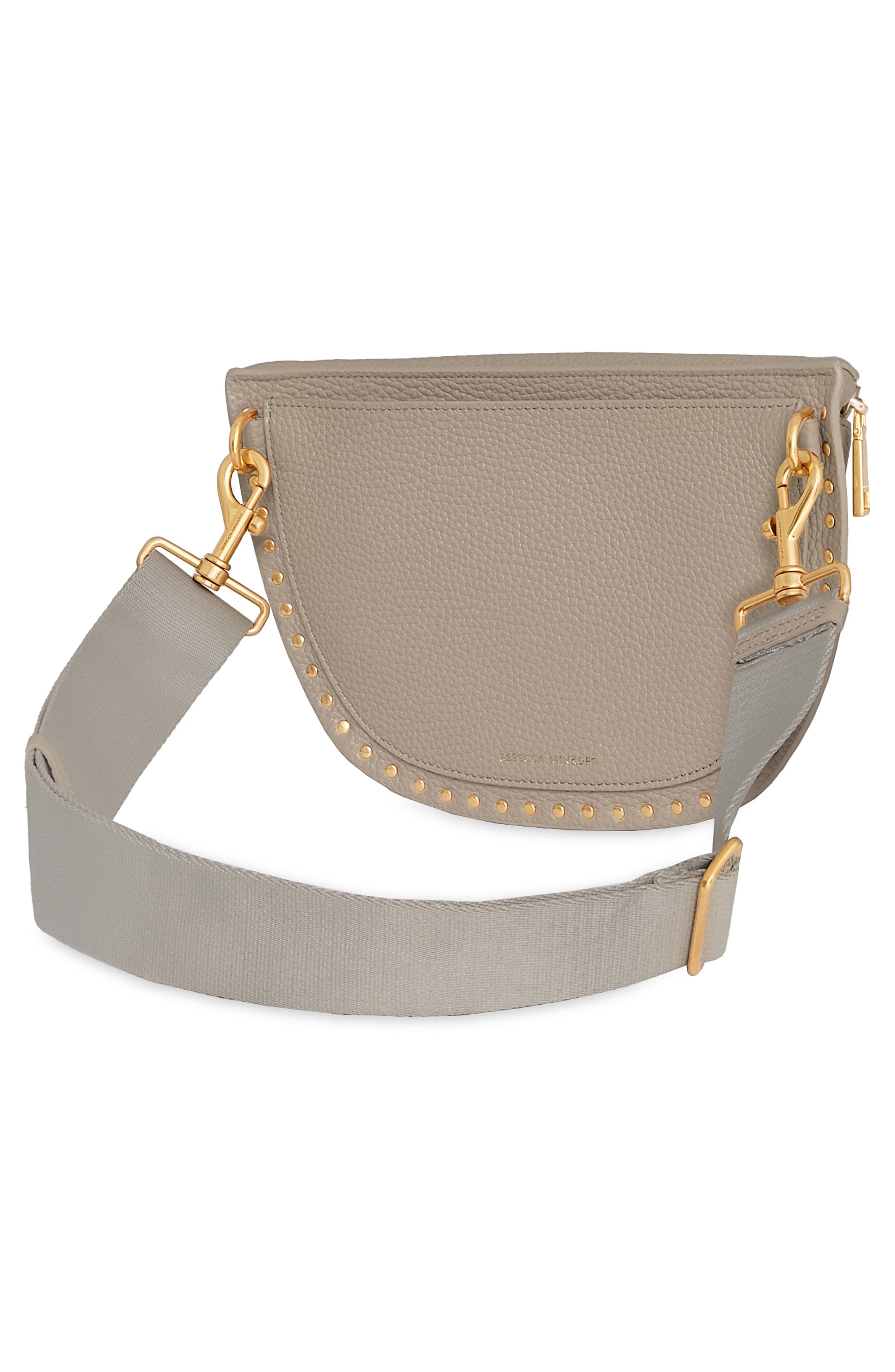 Rebecca Minkoff Darren Leather Sling Bag, Alternate, color, Grey/ Navy