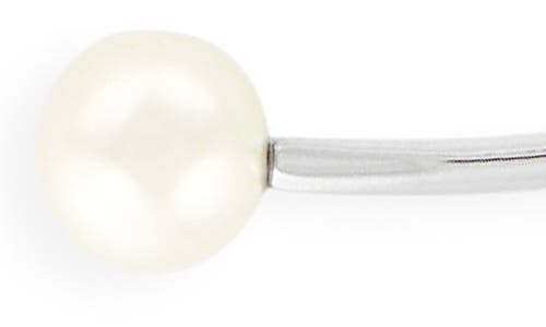 Shashi Jemima Faux Pearl Open Choker Necklace In Gray