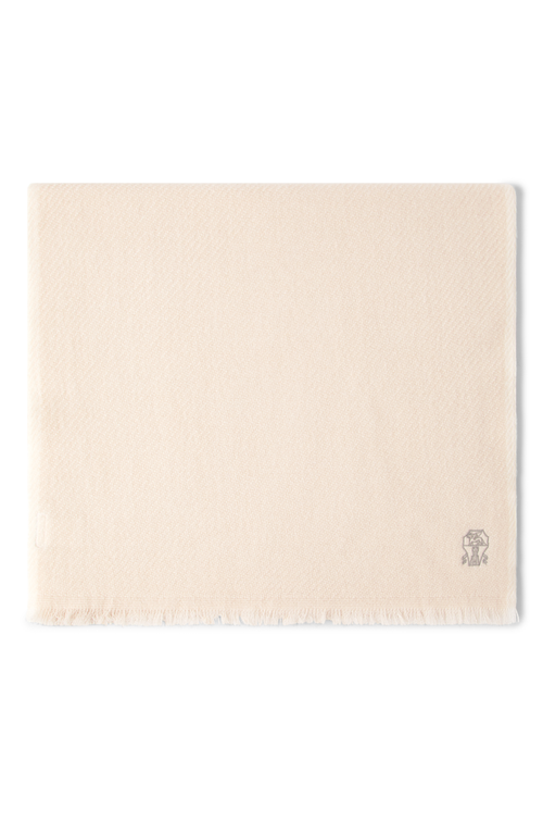 Brunello Cucinelli Cashmere Diagonal Scarf In Buff