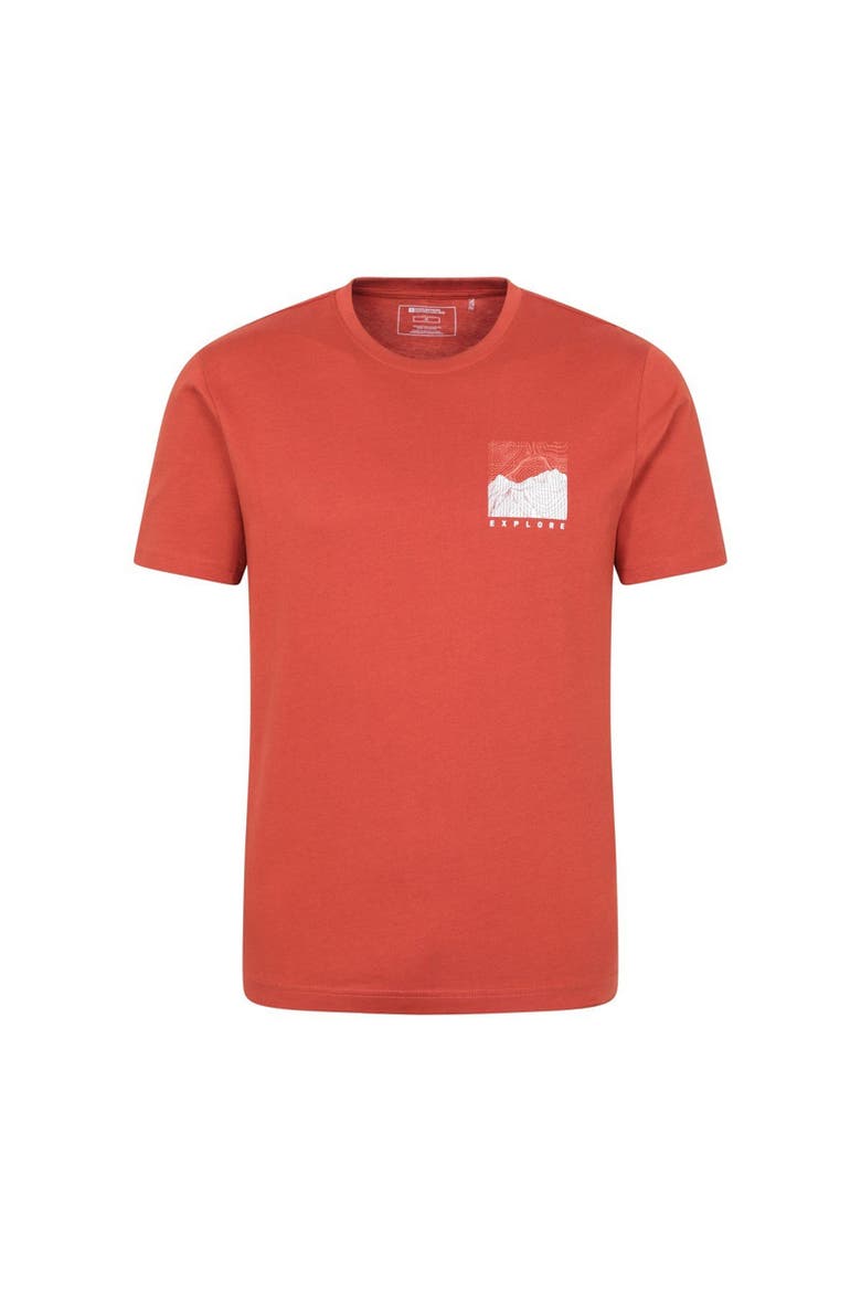 Conquer New Heights Natural Cotton T-shirt, Main, color, Rust