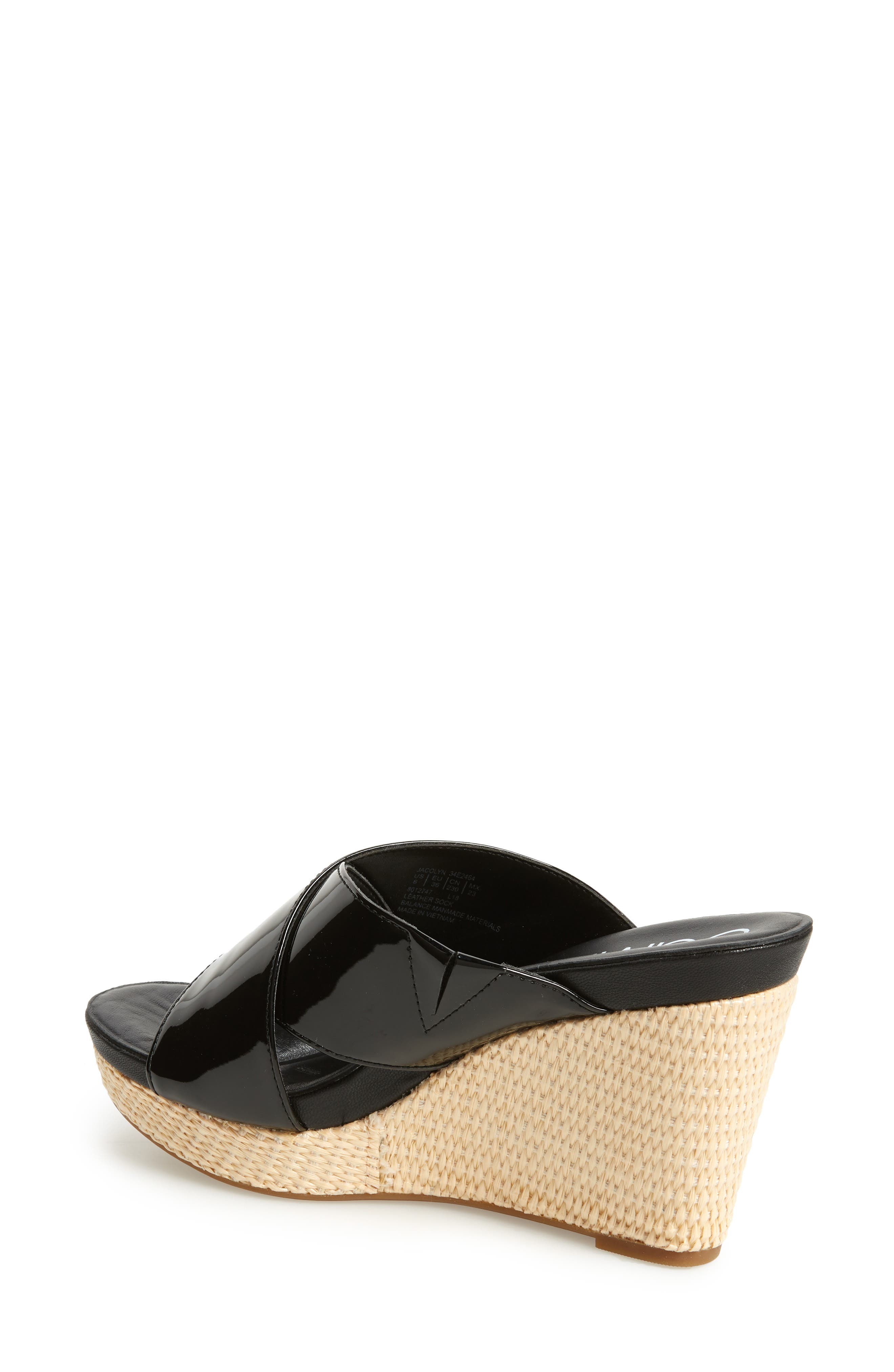 Calvin Klein Jacolyn Wedge Slide Sandal, Alternate, color, 