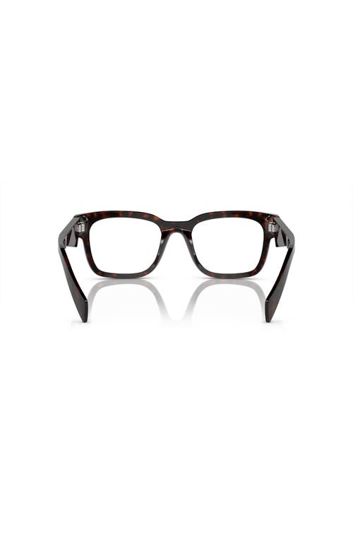 Prada 51mm Rectangle Optical Glasses In Red