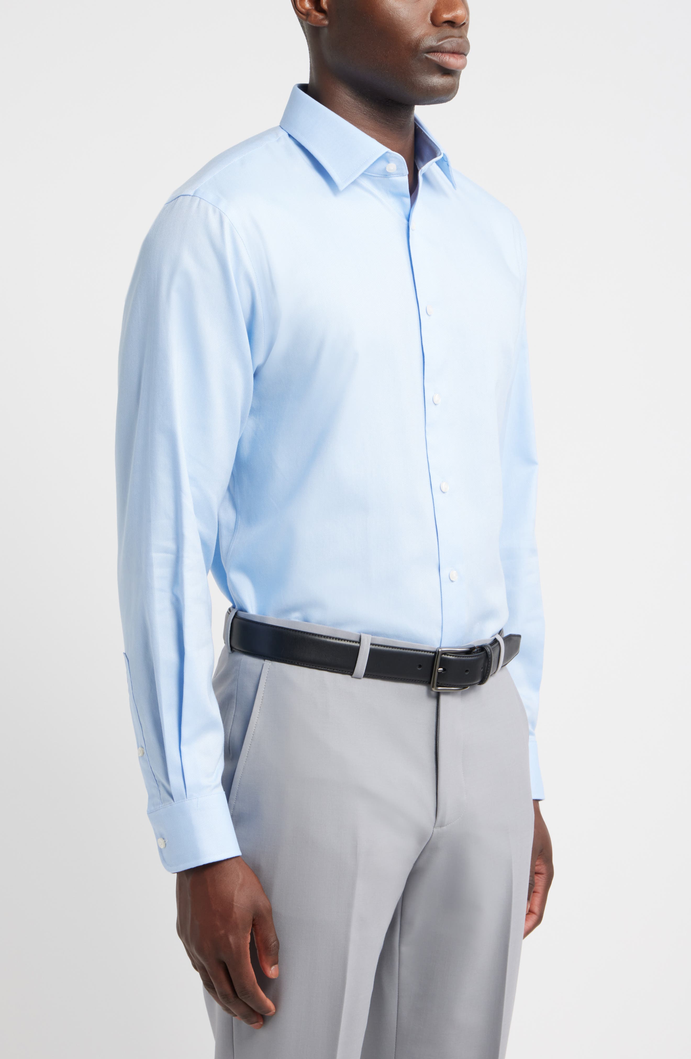 Мужские платья Nordstrom Traditional Fit Cotton Oxford Non-Iron Dress Shirt — фото 5