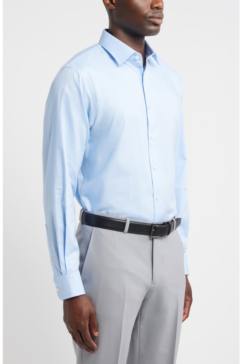 Traditional Fit Cotton Oxford Non-Iron Dress Shirt, Alternate, color, BLUE- WHITE ROYAL OXFORD