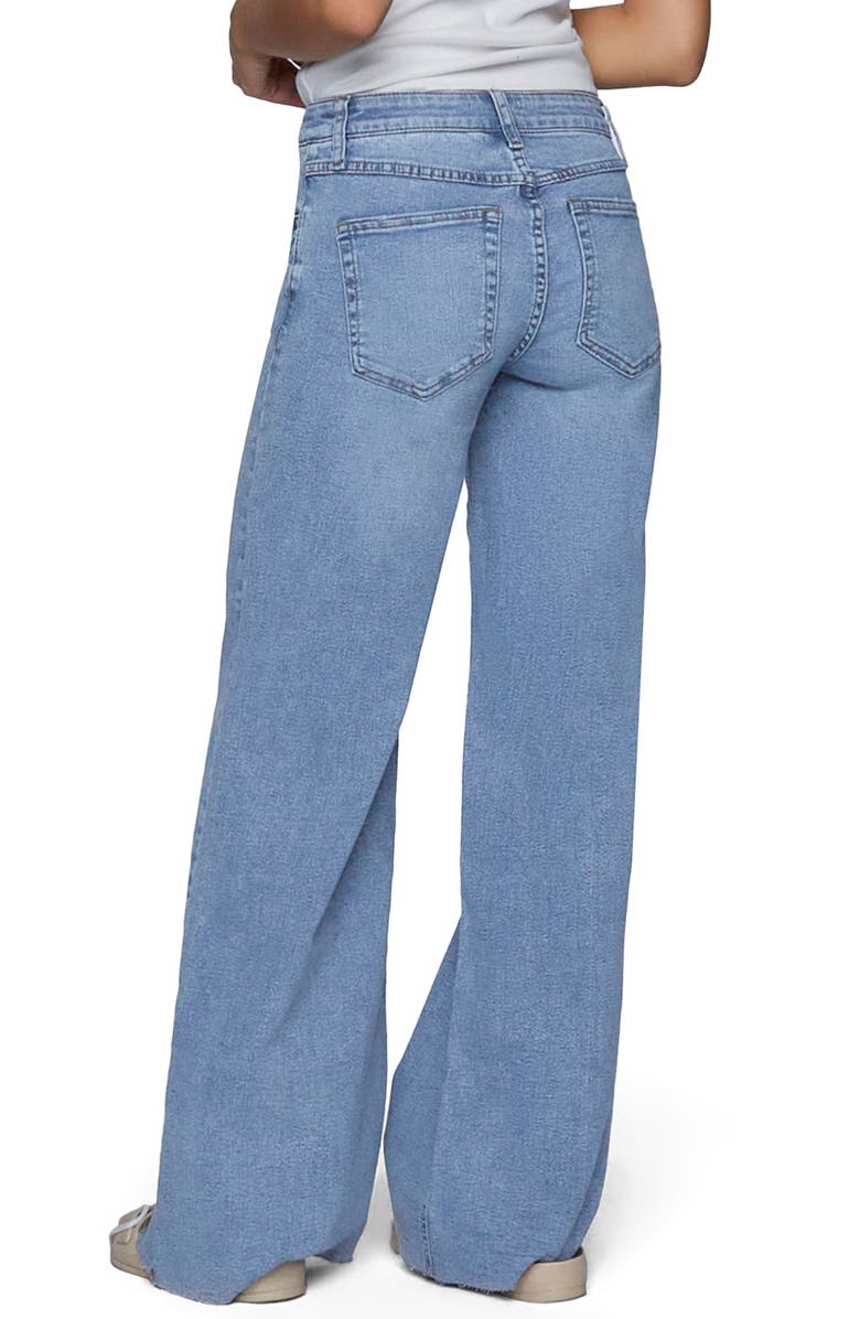 HINT OF BLU Raw Hem Wide Leg Jeans, Alternate, color,
