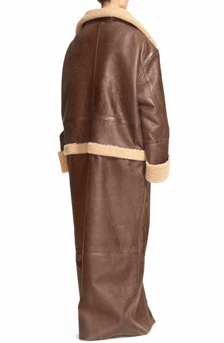 VETEMENTS Long Convertible Genuine Shearling Coat, Alternate, color,